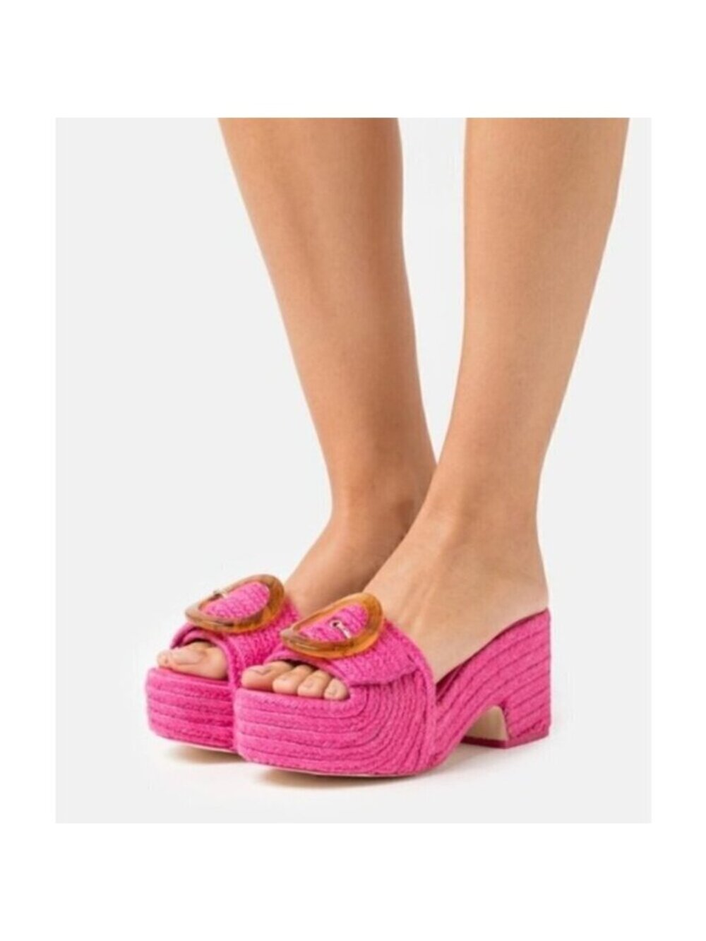 Cult Gaia Cleia Platform Sandal in Qajar Rose, Size: 7